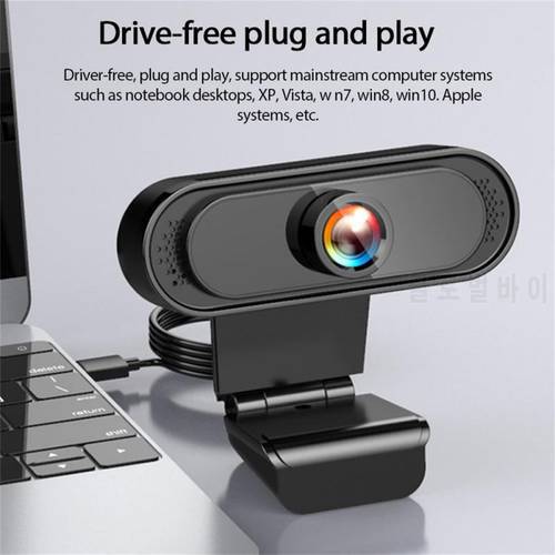 Full Hd 1080p Web Cam Desktop Pc Video Calling Webcam Camera With Microphone Mic Professional Computer Office Network Course