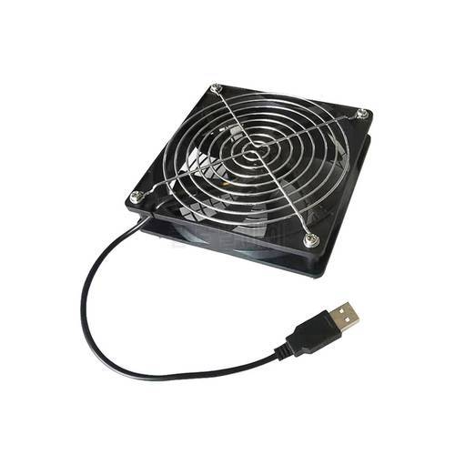 5V USB Router Cooling Fan DIY TV Box Ball Sleeve Cooler With Protective Net Desktop Cooling Fan Router Computer Cooler Fan