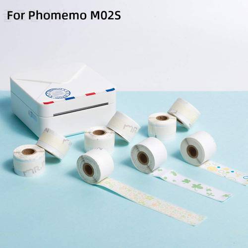 Phomemo Sticker Thermal Papers Small Label Roll For M02S/M02Pro Width 25mm Sticky Notes Colorful Picture Cartoon Foto Print