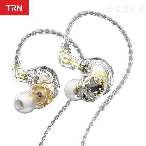 TRN ST2 1DD 1BA Hybrid HIFI Bass Earbuds In Ear Earphones Monitor Headphones Sport Noise Cancelling Headset MT1 ST1 CA2 TA1 EDX