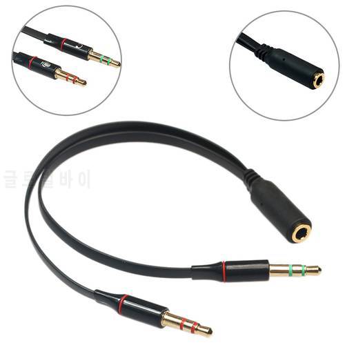 3.5mm Headphone Splitter Earphone Adapter Audio Female To 2 Male Jack 3.5 Mic Y Splitter Headset To Laptop PC Adapter Aux Cable