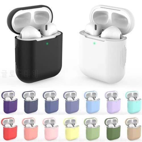 For Airpods 1/2 Soft Silicone Earphone Cover Air Pods Case Accessories Headset Protective Sleeve Apple Airpods 2 Case