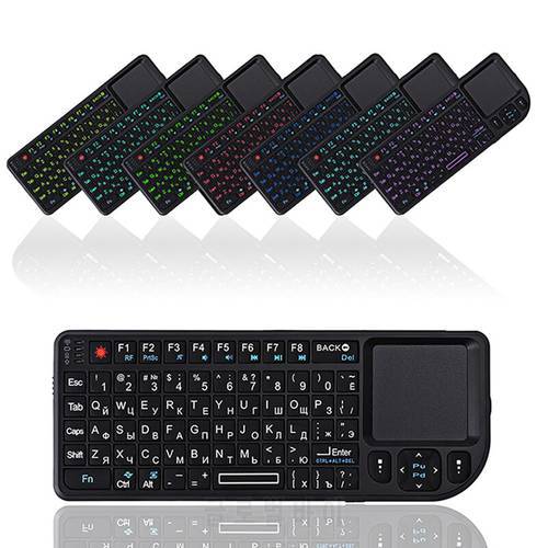 A8 3 In 1 Mini Handheld 2.4G RF Wireless Keyboard With Touchpad Mouse For PC Notebook Smart TV Box Spanish Russian English