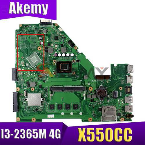 Akmey X550CC X550CA Laptop Motherboard For Asus X550CA X550CL R510C Y581C X550C Mainboard 1007U 2117U I3 I5 I7 CPU 4GB 2GB RAM