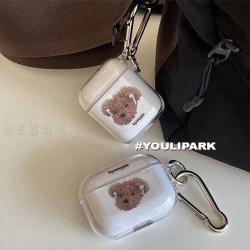 Cute Teddy Bear Cartoon Korea Case for Airpods 21Pro Cover Cartoon Earphone Case Transparent Capa for Airpod Pro Headphones Case