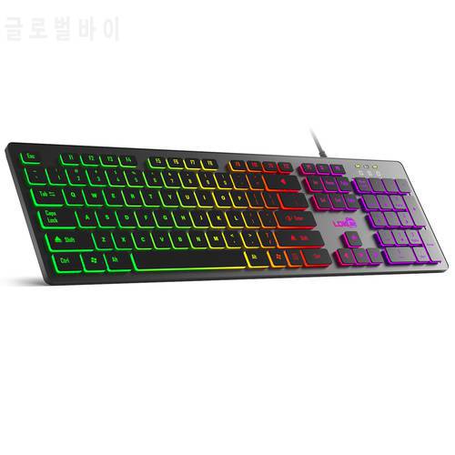Gamer Keyboard Mouse Set RGB Backlit Keyboard Rubber Keycaps Wired 104 keys PC Gaming Keyboard Keyboard Mouse Gamer Gaming Mouse