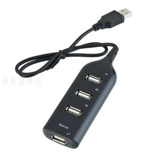 USB 2.0 hub 4 ports 1 minute 4 high-speed data transmission splitter suitable for PC notebook computer charging cable adapter