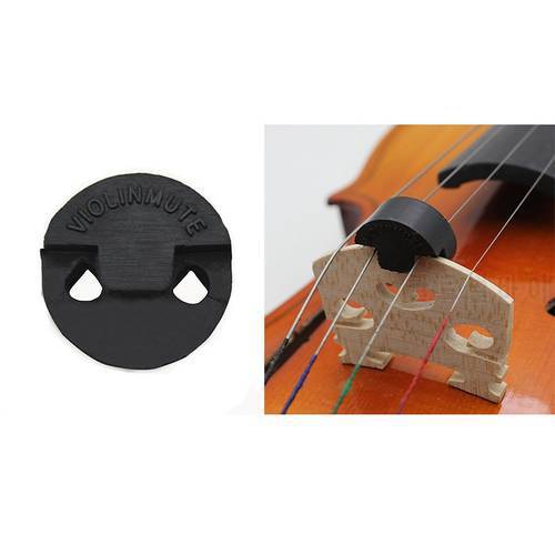 Violin Parts&Accessories Violin Fiddle Mute Silencer Circular Round Rubber Lightweight Black 1pcs violin mute sordina violin
