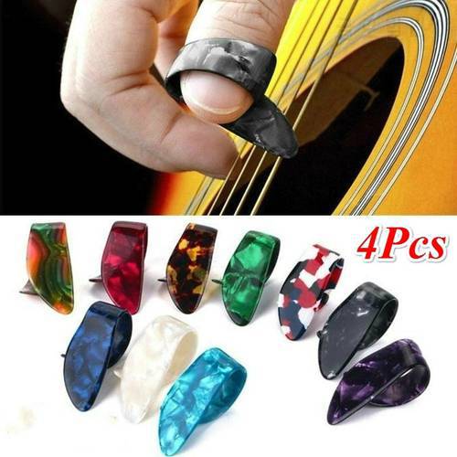 4Pcs/Set Guitar Part Finger Picks Guitar Picks Pickup Guitar Bass Fingerstyle Thumb Plectrums Picks Plectrum