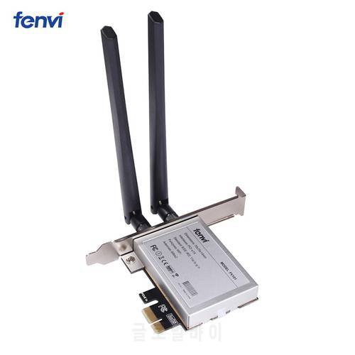 Fenvi Mini PCI-E To PCI-E X1 Adapter Converter with 2*6DBIantenna For Intel Broadcom Half Size WiFi Network 7260 6300 6250 3160