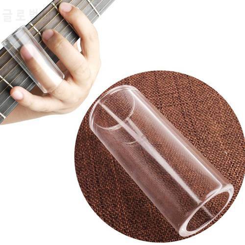 Clear Plastic Finger Sleeve Guitar Slides Set Include Guitar Picks Plastic Finger Picks and Clear for Guitar Finger Protectors