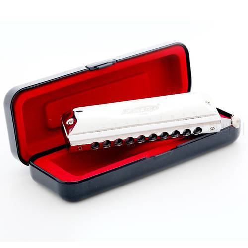 EASTTOP T10-40 10 Hole 40 Tones Chromatic Harmonica Pure Thick Key of C Beginner Musical Instrument Harp C Key Mouth Ogans