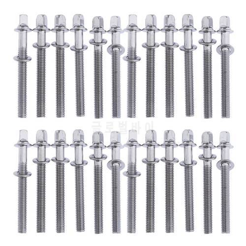 24x NEW 60mm Drum Tension Rods for Tom Snare Bass Drum Hardware Parts Accs