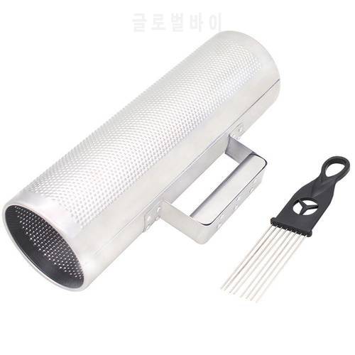 Stainless Steel Guiro Instrument with Scraper Latin Percussion Musical Tool Open-ended Design Durable Toy Gift Bright Sound
