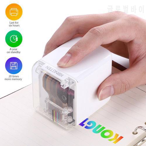 MBrush Handheld Printer Mini Portable Inkjet Printer Color Barcode Printer with Ink Cartridge APP for Customized Text R50