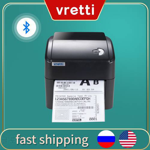 Vretti 420B Thermal Label Printer 4*6 Wireless Bluetooth Shipping Express Black White Barcode Printer Label Holder POS