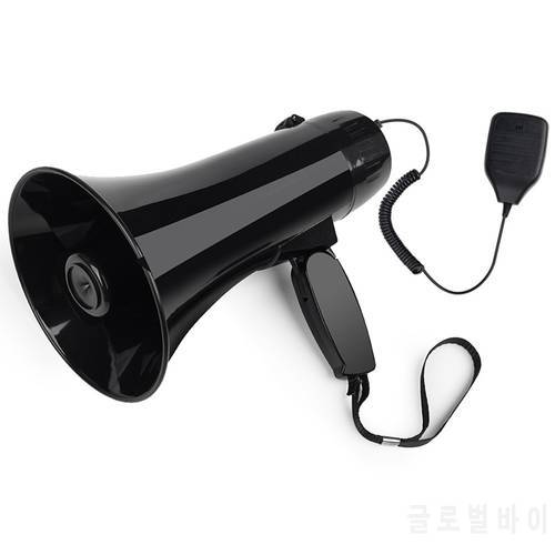 35 Watt Power Portable Megaphone Speaker Bullhorn Handheld Microphone Built-in Siren USB Flash Drive 240S Recording