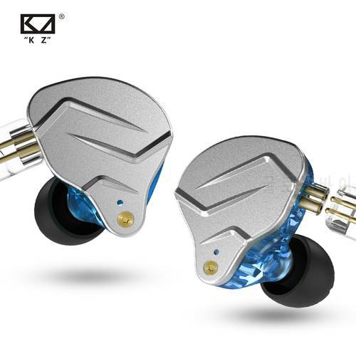 KZ ZSN Pro Wired Earphone 1DD+1BA Hybrid Technology In Ear Headphones HIFI Bass Metal Earplugs Movement Noise Reduction Headset