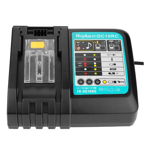 NEW DC18RCT Li-ion Battery Charger 3A Charging Current for Makita 14.4V 18V BL1830 Bl1430 DC18RC DC18RA Power tool 1A charger