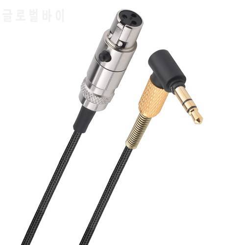 Mini XLR 3-Pin Replacement Braided OFC Cable Extension Cord For AKG K182 K275 K361 K371 K702 Q701 K7XX K245 M220 Headphones