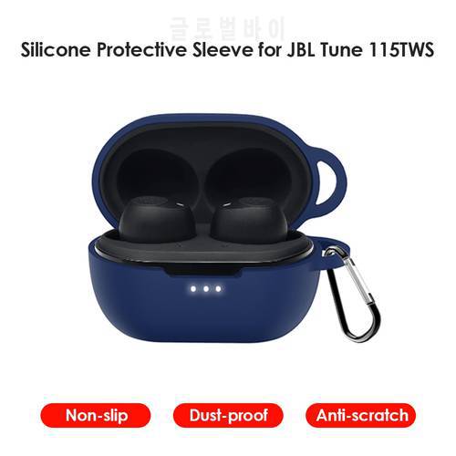 Silicone Protective Cover Shell Anti-fall Earphone Case for JBL Tune 115 TWS/Tune T115TWS Wireless Bluetooth Earphones Accessori