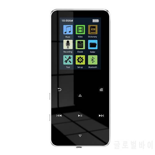 2021 New Bluetooth-compatible MP3 Music Player 8GB 16GB 32GB Touch Key SD Card FM Radio Multiple Language HiFi Player
