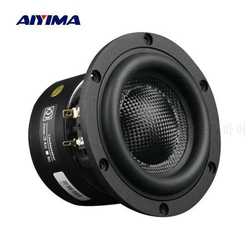 AIYIMA 1Pcs 4 Inch Subwoofer Speaker HiFi Home Theater Glass Fiber Cone Audio Speaker 4 8 Ohm 80W Loudspeaker