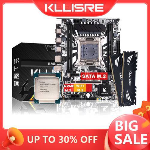 Kllisre LGA 2011-3 motherboard kit xeon x99 E5 2630 V3 CPU 2pcs X 8GB =16GB 2666MHz DDR4 memory
