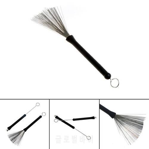 Metal Wire Drum Brushes Cleaning Tool Portable Jazz Musical Retractable Sticks NIN668
