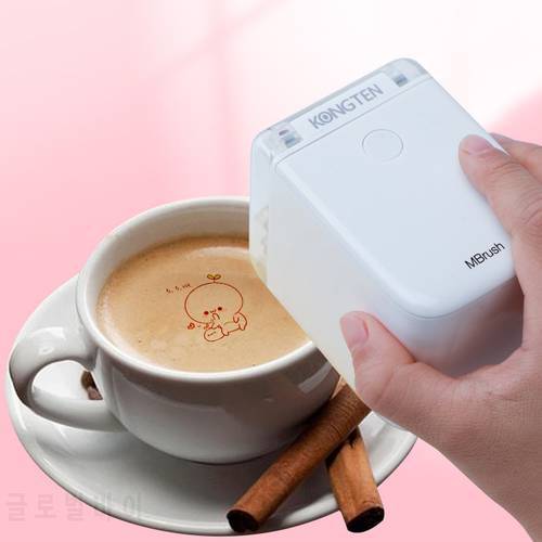 Mini Handheld Mbrush Food Printer Portable Inkjet Pen Print Custom DIY Coffee Printing Food Printer with Edible Food Ink