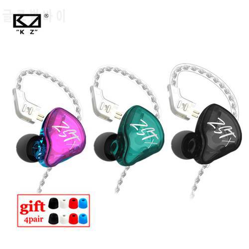KZ ZSTX 1DD+1BA Hybrid Driver In-ear Earphone Noise Cancelling Headset With 2Pin Replaceable Cable KZ ZST X ZSX ZSN PRO EDX DQ6