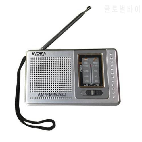 Multifunctional radio BC-R2011 FM/AM dual frequency modulation with retractable antenna 3.5MM audio interface for elder radio