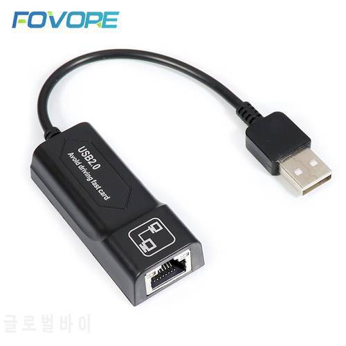 FOVORE USB Ethernet Adapter USB 2.0 Network Card to RJ45 Lan for Win7/Win8/Win10 Laptop Ethernet USB For Mac PC Laptop