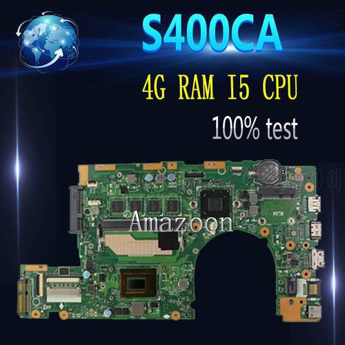 Akemy S400CA Laptop Motherboard For Asus S400C S500C S400 S500 S400CA S500CA Notebook Mainboard 1007U 2117U I3 I5 I7 CPU 4GB RAM