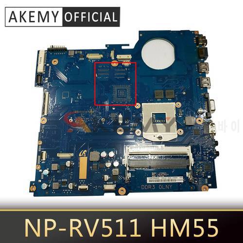 For Samsung NP-RV511 RV511 Laptop Motherboard BA41-01432A BA92-07699A BA92-07699B HM55 Mainboard 100% Tested Fast Ship