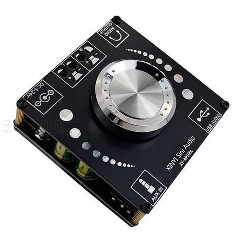 New XY-AP100L 100WX2 Bluetooth 5.0 Stereo Amplifier Board AUX USB Sound Card Digital Power Amp Amplificador DC 12V 24V