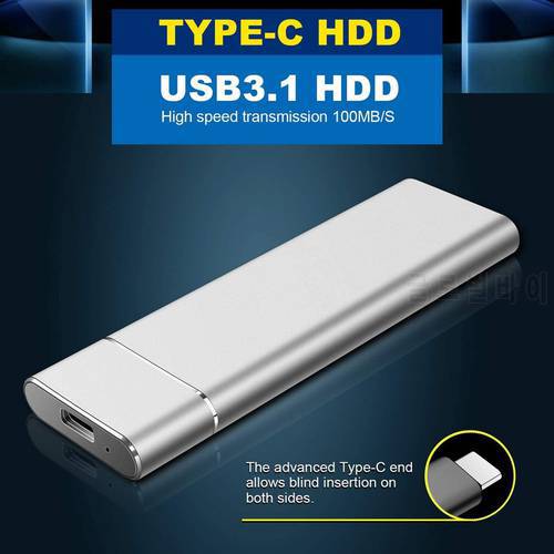 M.2 NGFF To USB3.1 Mobile Hard Drive Box M2 SSD Type C Solid State Drive Ultra-thin External Hard Drive