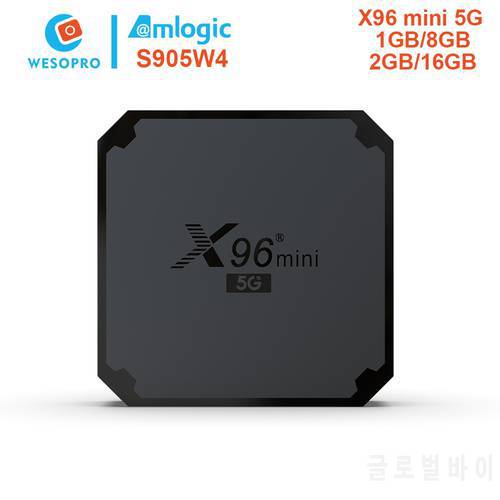 WESOPRO X96 Mini 5G Android 9.0 TV Box With Amlogic S905W4 2.4Ghz 5GHz Dual Wifi 4K Netflix Media Player Google Set Top Box