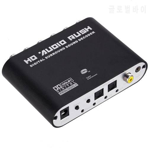 AC3 Audio Converter Digital to Analog 5.1 channel Stereo Optical SPDIF Coaxial AUX to 6 RCA Sound Decoder Amplifier