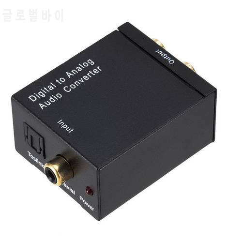 Digital To Analog Audio Converter 2RCA L/R Adapter 3.5mm Optical Fiber Coaxial Signal to Analog DAC Spdif Stereo Amplifier