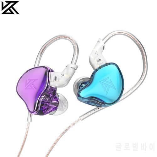 KZ EDC In Ear HIFI Bass Earbuds Headphones With Microphone Wired Headset Game Sport Monitor Noice Cancelling Common Earphones