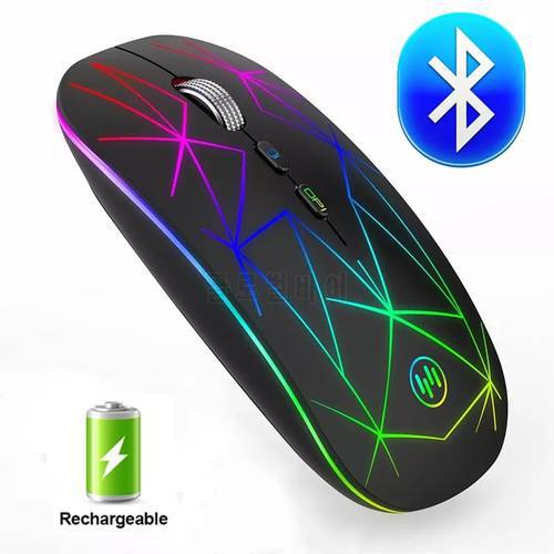 Rechargeable Wireless Mouse Computer Bluetooth Mouse Ergonomic Usb Mouse Silent Mause With Backlight RGB Mice For Laptop PC ipad