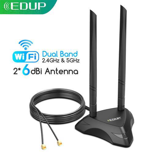 EDUP Wifi Network Card High Gain Extended Antennas with cable for Intel WiFi PCIE desktop Network Card Wifi Adapter/Router/AP