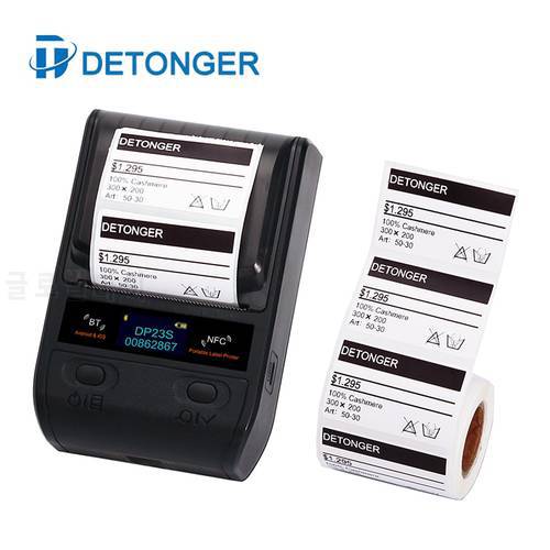 DETONGER DP23S/DP30S Multifunctional Wireless BT Mobile Thermal Printer Barcode Label Maker for Android iOS