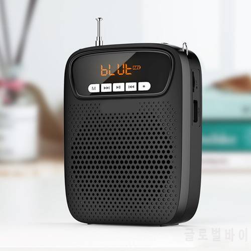 New 15W Lightweight Portable Rechargeable Mini Voice Amplifier with Headset Microphone Supports Bluetooth/Recording/FM for Tour