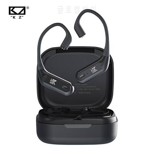 KZ AZ09 Pro Wired Earphones Upgrade Cable Headphones HIFI Wireless Ear Hook With Charging Case For C Pin Headset