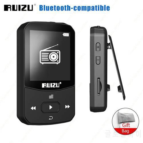 RUIZU X52 Sport MP3 Music Player With Bluetooth Mini Clip Player Walkman Support TF Card With FM Radio,Recording,EBook,Pedometer