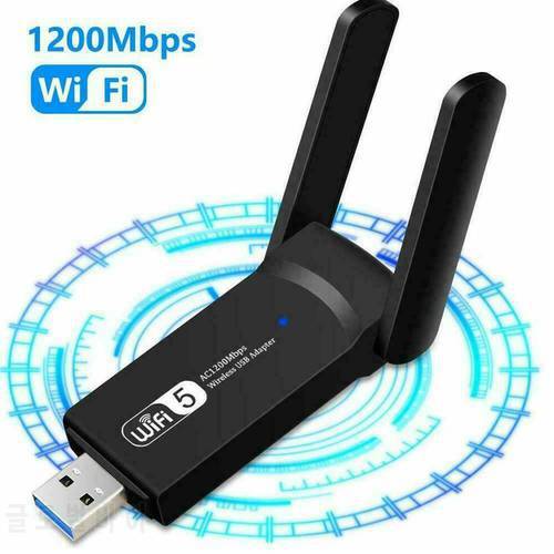 1800Mbps Receptor WiFi 6 Adapter USB Network Card Wireless Wi-Fi 6 Dongle Dual Band 5GHz Long Range Wireless WiFi6 Card Antenna