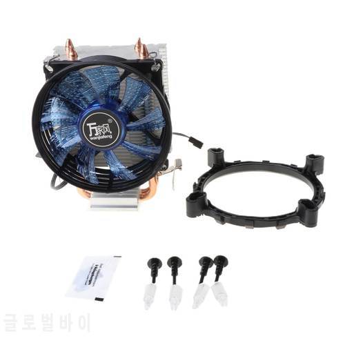 CPU Cooler Master 2 Pure Copper Heat-pipes Fan with Blue Light Cooling System with PWM Fans