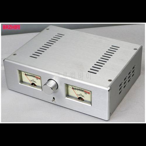 2608 power amplifier chassis, dual-meter all aluminum alloy amp, front-end chassis, aluminum housing, dual display